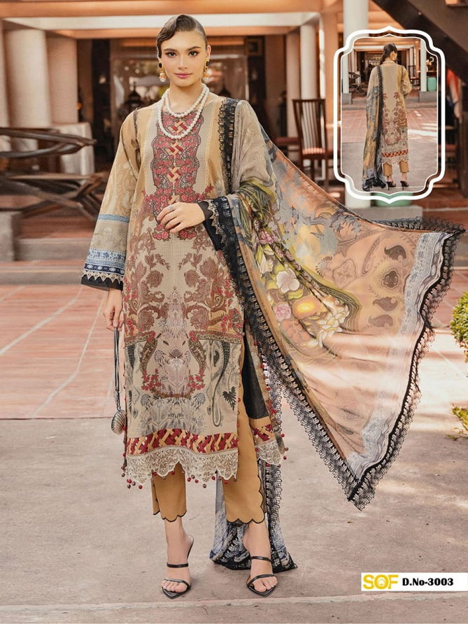 Sof Ayra B Vol 3 Lawn Cotton Pakistani Dress Material Wholesale Market In Surat
